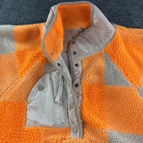 Free People Movement Womens Hit Slopes Jacket XS Orange Long Sleeve Fp Fleece - Picture 5 of 15